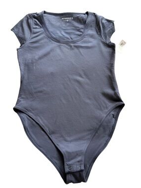NWT Old Navy Short Cap Sleeve Scoop-Neck Bodysuit - Slate Blue - Size Large